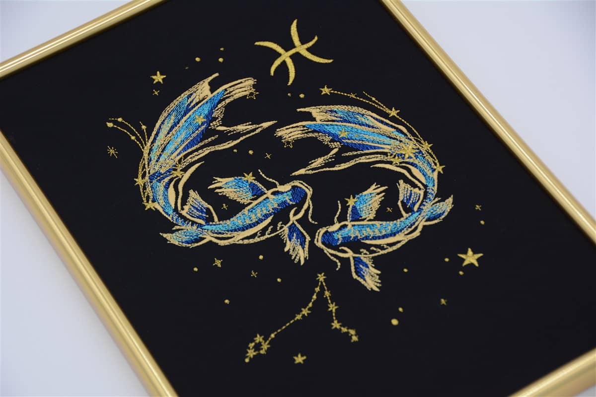 Tikandiga pilt "Kalade tähtkuju" 2 Tikandiga pilt "Kalade tähtkuju" - Image 2