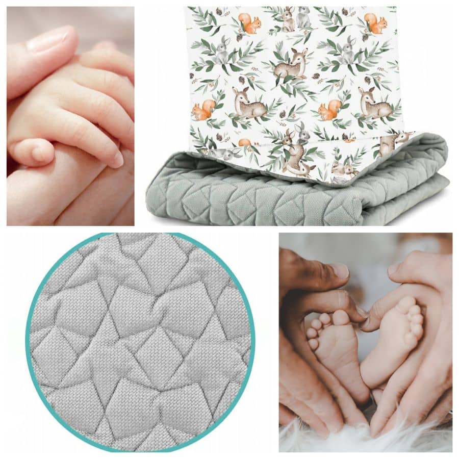 Lastetekk velvetist 75x100cm + padi (Babymam) 1 lastetekk