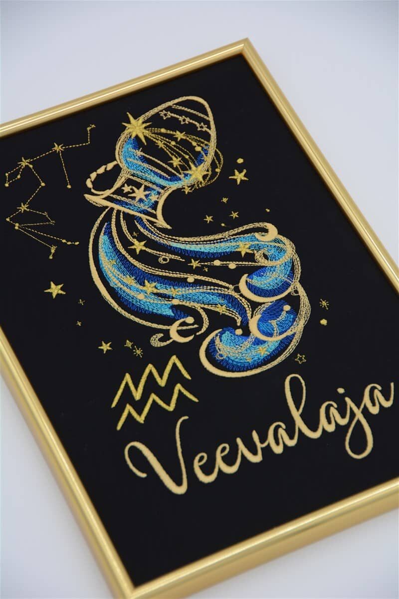 Tikandiga pilt "Veevalaja tähtkuju" 2 Tikandiga pilt "Veevalaja tähtkuju" - Image 2