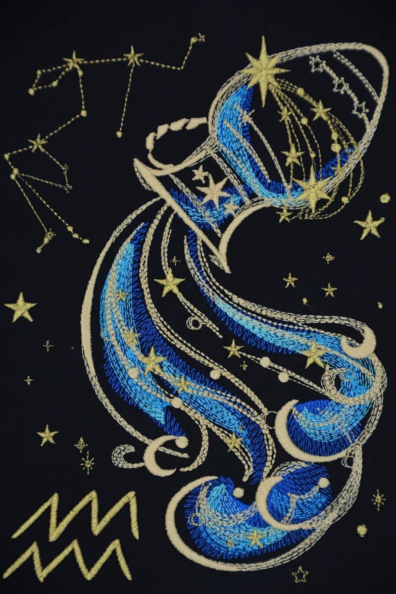 Tikandiga pilt "Veevalaja tähtkuju" 3 Tikandiga pilt "Veevalaja tähtkuju" - Image 3