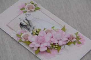 roosade lilledega pulmakaart