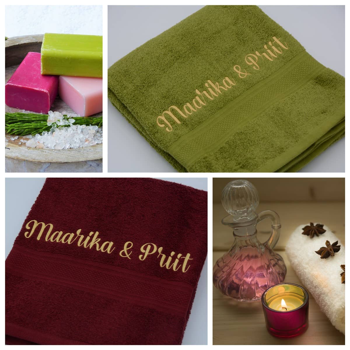 Saunapyyhkeet "Maarika & Priit" 2 Kateratikud Maarika Priit 4