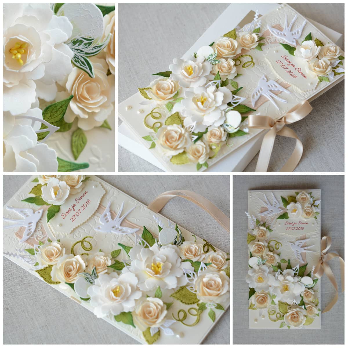 Pulmakaart "Valged pojengid" 2 Pulm