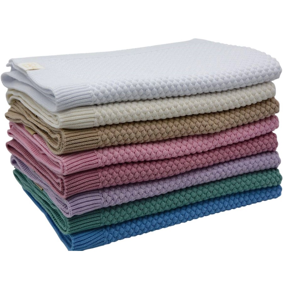 UUS! Puuvillane kootud beebitekk 80x100cm (Pallas Design) 1 Pildil on Pallas Design puuvillane kootud beebitekk erinevates värvitoonides