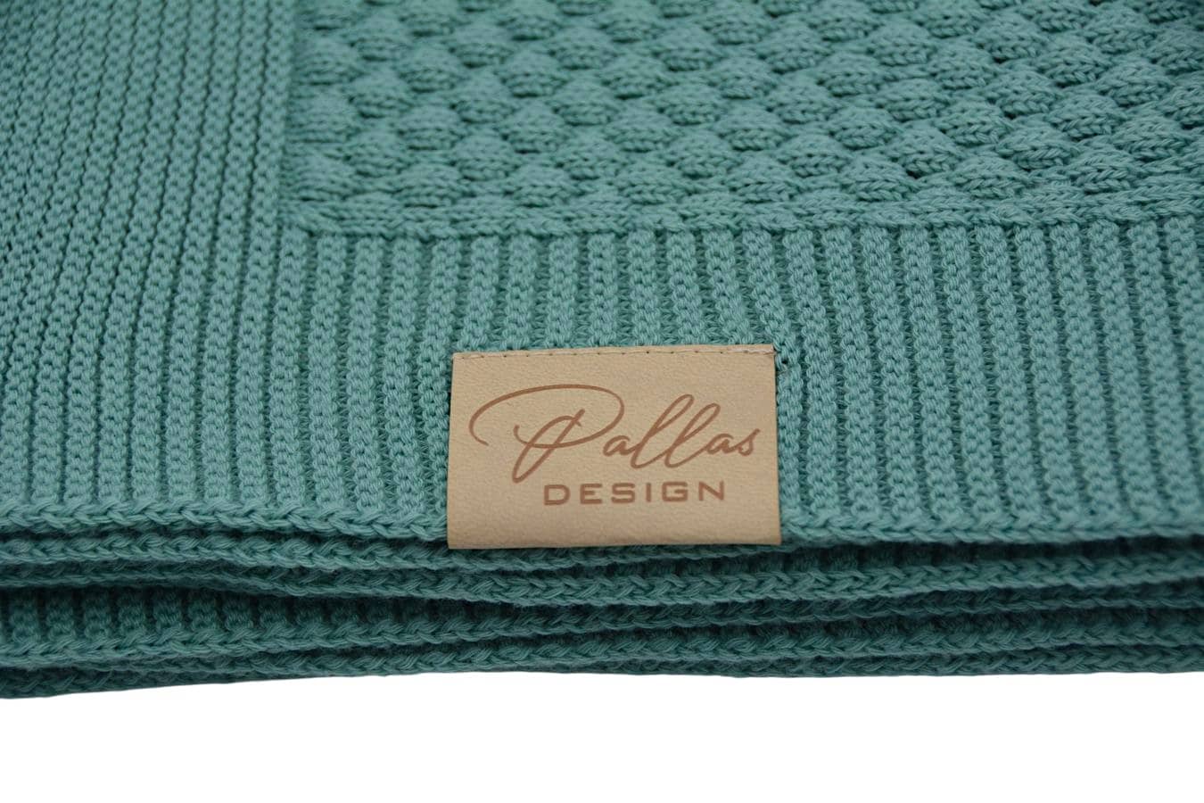 UUS! Puuvillane kootud beebitekk 80x100cm (Pallas Design) 8 Pildil on Pallas Design roheline puuvillane kootud beebitekk