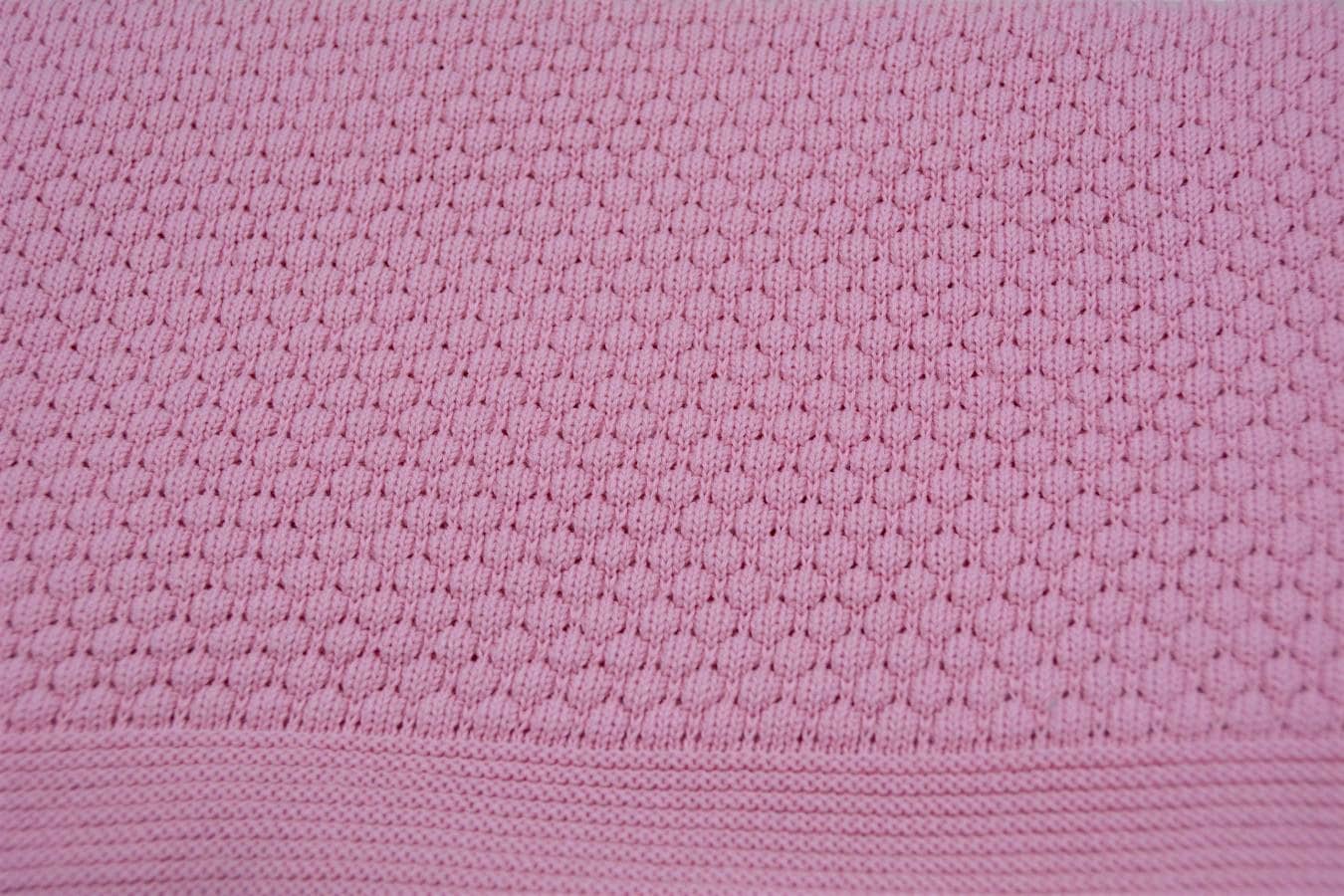 UUS! Puuvillane kootud beebitekk 80x100cm (Pallas Design) 11 Pildil on Pallas Design roosa puuvillane kootud beebitekk