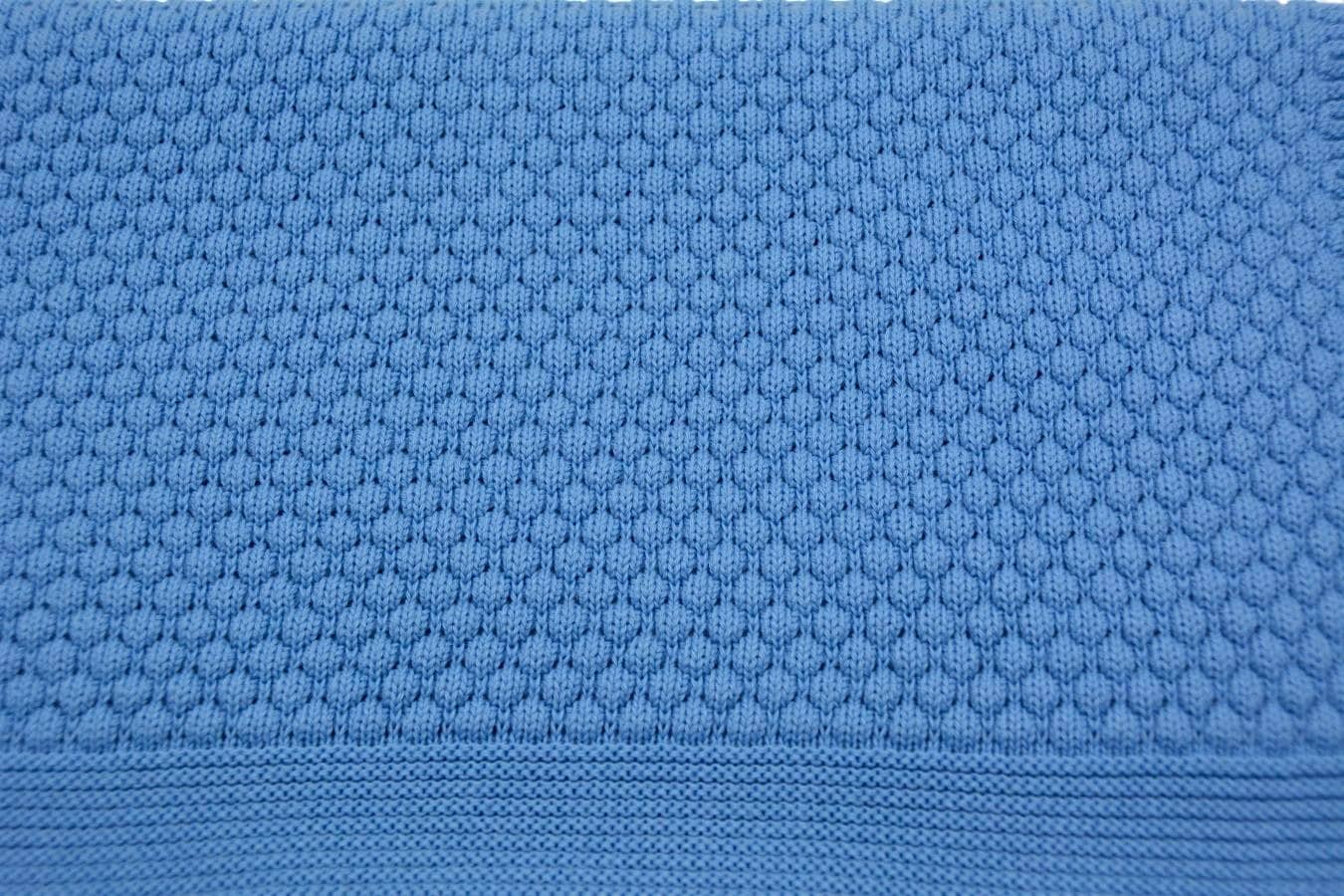 UUS! Puuvillane kootud beebitekk 80x100cm (Pallas Design) 14 Pildil on Pallas Design sinine puuvillane kootud beebitekk